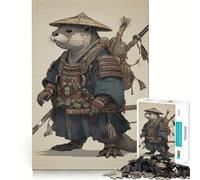 Otter Samurai Warrior 1000 Piece Jigsaw Puzzles for Teenagers Jigsaw Logic Ability Toy Soft Relax Accurate Cut Cherished Gift (38x26cm)
