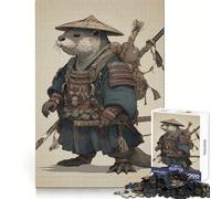 Otter Samurai Warrior 1000 Piece Jigsaw Puzzles for Teenagers Jigsaw Smart Game Warm Time Image Assembly Lovely Gift (50x75cm)