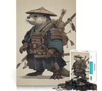 Otter Samurai Warrior 1000 Piece Jigsaw Puzzles for Teenagers Jigsaw Smart Game Warm Time Image Assembly Lovely Gift (50x75cm)