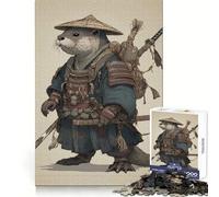 Otter Samurai Warrior Jigsaw Puzzle for Teenagers 1000 Pieces Strong Logic Toy Quiet Calm Clear Edge Elegant Gift (38x52cm)