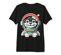 Otter Space Astronaut Animals Cute Sea River Otters Lover Premium T-Shirt