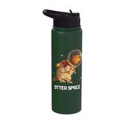 Otter Space Astronaut Otter Funny Animal Galaxy Spaceship Stainless Steel Insulated Water Bottle