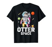 Otter Space Funny Animals Cute Otters Silly Pun T-Shirt