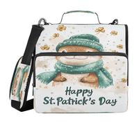 Otter St 1.5-Inch 3-Ringing Zipper Binder with Handle Laege Capacity Document Organizer Suitable for Middle School