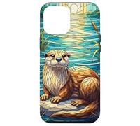 Otter Stained Glass Art Nature Lover Graphic Case Design Case for iPhone 12 Pro Max