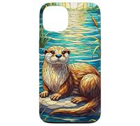 Otter Stained Glass Art Nature Lover Graphic Case Design Case for iPhone 13