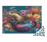 Otter Swimming in A Teapot Puzzle 1000pcs (75x50cm) Puzzles, Die Für Erwachsene Und Personen Ab 14 Jahren Geeignet Sind