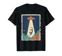 Otter Taken by UFO Vintage Japanese Ukiyo e Art T-Shirt