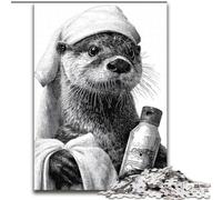 Otter Taking A Bath 1000 Piece Jigsaw Puzzles for Teenagers, Family Entertainment Toys Is Ideal As A Gift for The Whole Family (size 26x38cm)