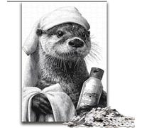 Otter Taking A Bath Adult Jigsaws 2000 Pieces Difficult, Suitable for Ages 14 And Up Family Fun It Is Ideal As A Gift for The Whole Family (70x100cm)