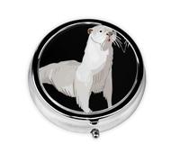 Otter This Small, Round, Three-Compartment Travel Pill Box is Perfect for Storing Daily medications, Vitamins, and on-The-go.