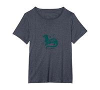 Otter This World Playful Aquatic Animal Nature Lover Gift T-Shirt, Women's Plus, Heather Blue, 6X