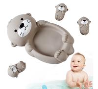 Otter Toy, 3PCS Otter Toy 1 Mother and 3 Baby Otters Cute Floating Bath Tub Easy to Clean Stackable Rubber Bath Tub Toys for Toddlers Playing While Washing