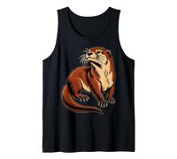 Otter Traditional Tattoo Style River Wildlife Animal Art Tank Top