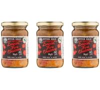 Otter Vale - Devon Fire Chutney, Scotch Bonnet chilli heat with a hint of tangy fruit, hand-made in Devon, gluten-free, 300g glass jar x 3