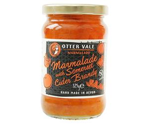 Otter Vale Marmalade with Somerset Cider Brandy, orange fruit and a splash of regional brandy, hand-made in Devon, gluten-free, 315g glass jar