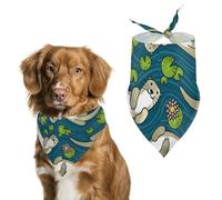 Otter Water Lily Dog Bandanas Puppy Cat Kerchief Scarf Pet Triangle Bandana for Christmas