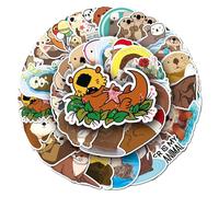 Otter Waterproof Vinyl Stickers Decorative Stickers for Waterbottles Notebook Laptop Tablet Cup Car Scrapbook ,Cartoon Animals Decals(Otter-50Pcs)