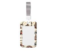 Otter-Wearing-Sunglasses Abs Vertical Id Badge Holder, Name Badge with Clear Scanning Film
