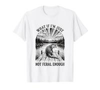 Otter What if I'm not Feral Enough Value Graphic T-Shirt, Men, White, S