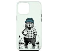 Otter With Beanie And Coffee - Funny Moody Beaver Case for iPhone 12 Pro Max