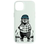 Otter With Beanie And Coffee - Funny Moody Beaver Case for iPhone 14 Plus
