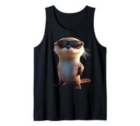 Otter with Sunglasses I Love Sea Otter Marten Cute Otter Tank Top