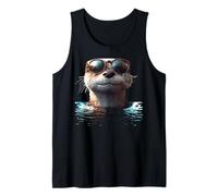 Otter with Sunglasses I Love Sea Otter Marten Cute Otter Tank Top