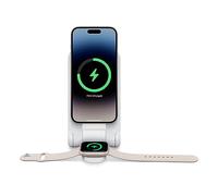 OtterBox 2-in-1 Fast Charge Folding Power Bank with MagSafe, 10,000 mAh Portable Charger with MagSafe and USB-C Output, LED Indicator, Slim, Durable Design for iPhone and Apple Watch, White