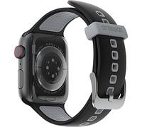OtterBox All Day Watch Band for Apple Watch Series 9/8/7/6/SE 2nd gen/SE 1st gen/5/4/3-42 mm/44 mm/45 mm, Replacement Durable Soft Touch Silicone Strap for Apple Watch, Autobahn Black