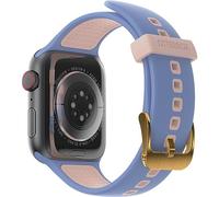 OtterBox All Day Watch Band for Apple Watch Series 10/9/8/7/6/SE 2nd gen/SE 1st gen/5/4-44mm/45mm/46mm, Replacement Durable Soft Touch Silicone Strap for Apple Watch, Blue/Beige