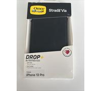 Otterbox Apple iPhone 13 Pro Strada Via Folio Case Wallet Cover Black Impact