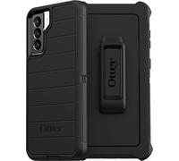OtterBox Defender Series Rugged Case & Holster for Samsung Galaxy S21 5G (NOT Plus/FE/Ultra) Non-Retail Packaging - Black - with Microbial Defense