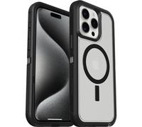 OtterBox Defender XT Case for iPhone 15 Pro Max with MagSafe, Shockproof, Drop proof, Ultra-Rugged, Protective Case, 5x Tested to Military Standard, Clear/Black