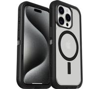 OtterBox Defender XT Case for iPhone 15 Pro with MagSafe, Shockproof, Drop proof, Ultra-Rugged, Protective Case, 5x Tested to Military Standard, Clear/Black