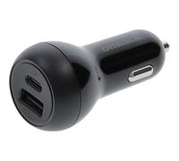 OtterBox Dual Port Car Charger 32W, USB-C 20W + USB-A 12W, Fast Car Charger for Smartphone and Tablet, Rugged, Ultra Durable, Black