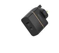 OtterBox Dual Port UK Wall Charger 30W, USB-A 12W + USB-C PD 18W, Fast Charger for Smartphone and Tablet, Drop Tested, Rugged, Ultra Durable, Black