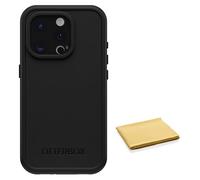 OtterBox FRĒ Series Case for iPhone 15 Pro - Waterproof Case with MagSafe (Designed by LifeProof) - Cleaning Cloth Included - 60% Recycled Plastic, Sleek and Stylish - Black