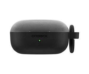 OtterBox Hard Shell Headphone Case for Galaxy Buds2/Buds Live/Buds2 Pro/Buds Pro, Shockproof, Drop proof, Scratch and Scuff Protective Case for Galaxy Buds, Includes Carabiner, Black/Clear