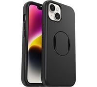 OtterBox iPhone 14 and iPhone 13 OtterGrip Symmetry Series Case - Black, Built-in Grip, Sl ase, Snaps to MagSafe, Raised Edges Protect Camera & Screen