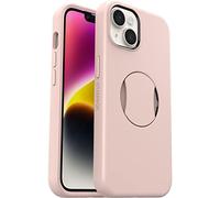 OtterBox iPhone 14 and iPhone 13 OtterGrip Symmetry Series Case - MADE ME BLUSH (Pink), built-in grip, sleek case, snaps to MagSafe, raised edges protect camera & screen