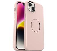 OtterBox iPhone 14 Plus (Only) OtterGrip Symmetry Series Case - MADE ME BLUSH (Pink), built-in grip, sleek case, snaps to MagSafe, raised edges protect camera & screen