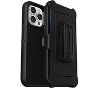 OtterBox iPhone 14 Pro Max (ONLY) Defender Series Case - BLACK, rugged & durable, with port protection, includes holster clip kickstand