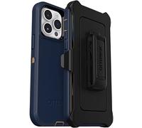 OtterBox iPhone 14 Pro Max (ONLY) Defender Series Case - BLUE SUEDE SHOES (Blue), rugged & durable, with port protection, includes holster clip kickstand