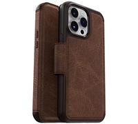 OtterBox iPhone 14 Pro Max (ONLY) Strada Series Case - ESPRESSO (Brown), card holder, genuine leather, pocket-friendly, folio case