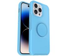 OtterBox iPhone 14 Pro (ONLY) Otter + Pop Symmetry Series Clear Case - YOU CYAN THIS (Blue), integrated PopSockets PopGrip, slim, pocket-friendly, raised edges protect camera & screen