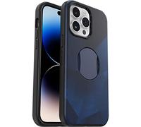 OtterBox iPhone 14 Pro (Only) OtterGrip Symmetry Series Case - BLUE STORM (Blue), built-in grip, sleek case, snaps to MagSafe, raised edges protect camera & screen
