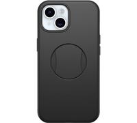OtterBox iPhone 15, iPhone 14, and iPhone 13 OtterGrip Symmetry Series Case - BLACK, built-in grip, sleek case, snaps to MagSafe, raised edges protect camera & screen