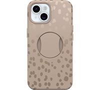 OtterBox iPhone 15, iPhone 14, and iPhone 13 OtterGrip Symmetry Series Case - ON THE SPOT (Brown), built-in grip, sleek case, snaps to MagSafe, raised edges protect camera & screen