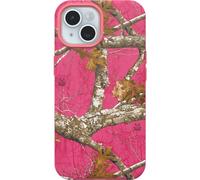 OtterBox iPhone 15, iPhone 14, and iPhone 13 Symmetry Series Case - REALTREE FLAMINGO PINK, snaps to MagSafe, ultra-sleek, raised edges protect camera & screen